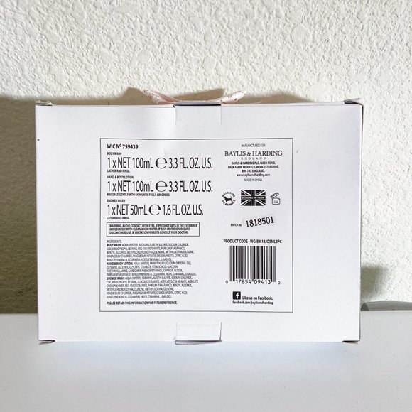 NEW Baylis and Harding England, 3 Pc Gift Set Jojoba Silk Almond Oil Lotion Wash - Picture 2 of 4